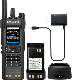 BAOFENG UV32 Radio 10W High Power Walkia Talkie GPS Two Way Raido USB-C Charging Multi-Band FM/AM Handheld Radio UV-32