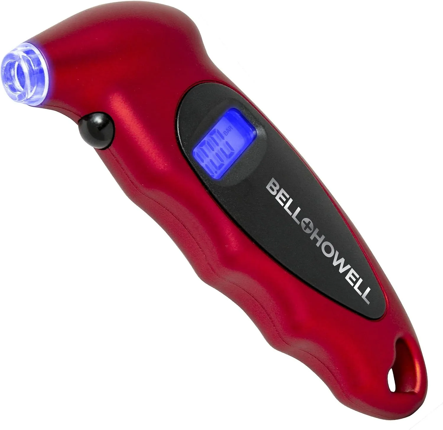 Bell & Howell Digital Tire Pressure Gauge with LCD Display, Lighted Nozzle for Low Visibly Conditions, 4 Pressure Modes, Up to 150 PSI Reading, Ergonomic Non-Slip Grip (BH1587)