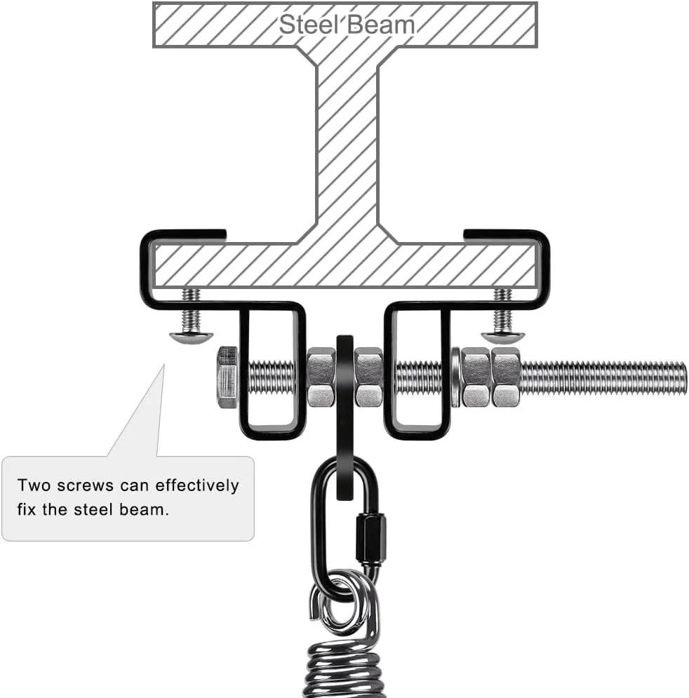 BeneLabel Punching Bag Hanger, Heavy Bag Mount, Boxing Bag Kit, Holder, Wall Mount, Accessories for Beam, 400KG Capacity