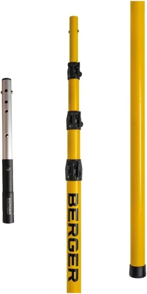 BERGER Professional Grade ArboRapid Telescopic Pole, 4 Extendable Pole Parts, Lightweight Fiberglass, Extendable Length from 6.6' to 20.7', 77004