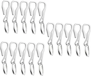 BESPORTBLE 10 pcs Key Chain Trigger Hooks Stainless Steel Trigger Titanium Quick Draw Keychain car Keychain Key