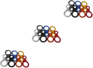BESPORTBLE 3pcs Ring Climbing Device Forged Rappelling Equipment for Mountaineering Ice Climbing Rescue Lightweight Durable Anodized Finish Random Color