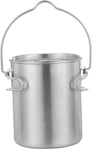 BESPORTBLE Camping Cups Stainless Steel Tumbler Unbreakable Mugs Compact Pot for Outdoor Camping Supplies