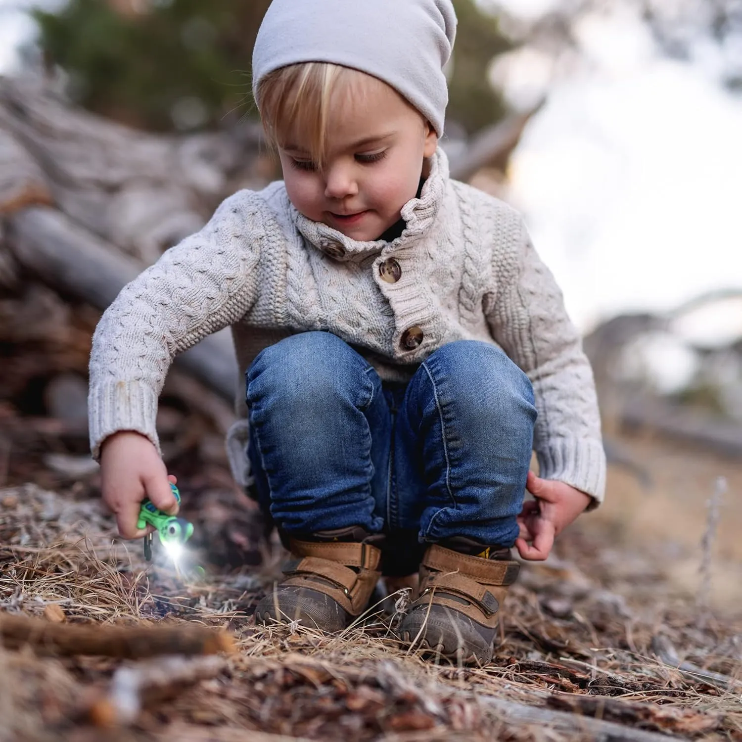 Big Discoveries WildLight Animal Carabiner Flashlight - Fun Mini Keychain Flash Lights for Kids, Nurses, Camping