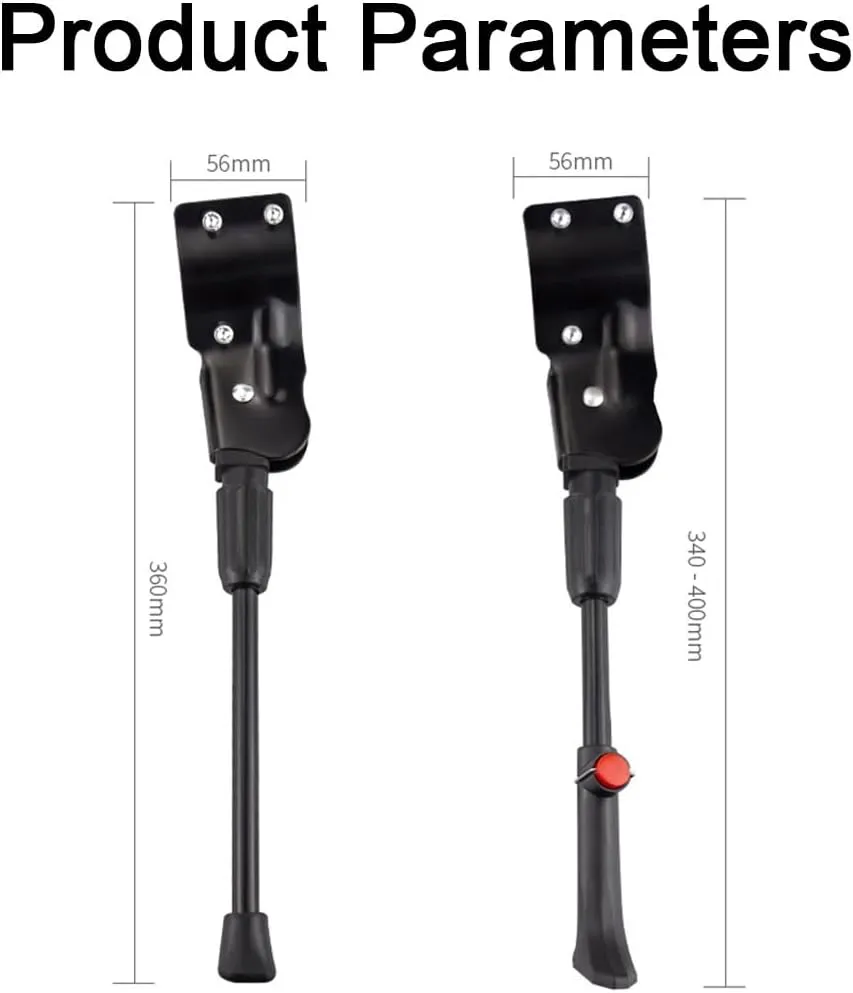 Bike Kickstand for Orbea MX 20 2017, Adjustable Bicycle Kickstand, Suit Mountain Bike, Concealed Spring-Loaded Latch, Aluminum Rear Side Bicycle Stand,B