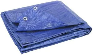 Blue Multi-Purpose Flexible Rain & Waterproof Regular Duty Polyethylene Tarp - 10'x10'
