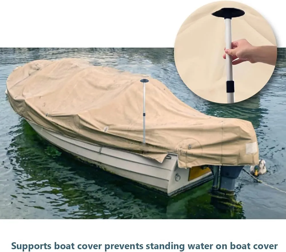 Boat Cover Support Pole System with 3-Stage Height Adjustable, Telescoping Aluminum Boat Pole Boat Accessories, 23"-57", 1 Pcs