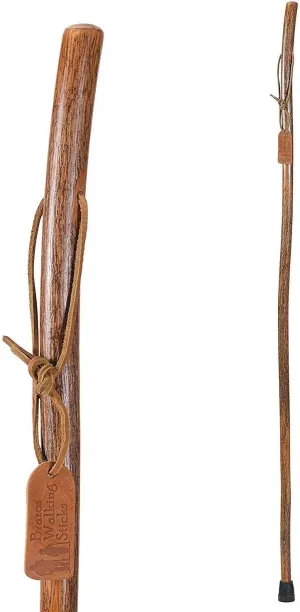 Brazos Free Form Hickory Walking Stick, Handcrafted Wooden Staff, Hiking Stick for Men and Women, Trekking Pole, Wooden Walking Stick, Made in The USA, 58 Inch (Pack of 2)
