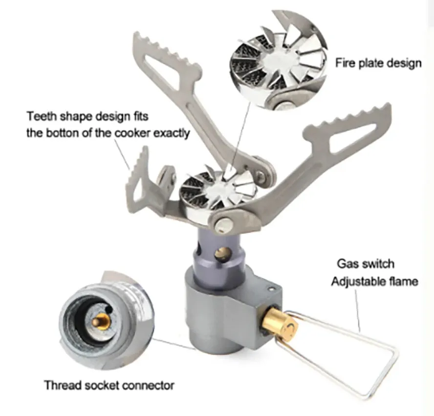 BRS Stove BRS-3000T Titanium Super Light And Flowing Outdoor Camping Gas Stove Mini Pocket 25g