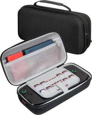 ButterFox Large Carrying Case Bag for Lenovo Legion Go Handheld, Fits Charger, Pocket for Large 65W Battery Pack (Black/Gray)