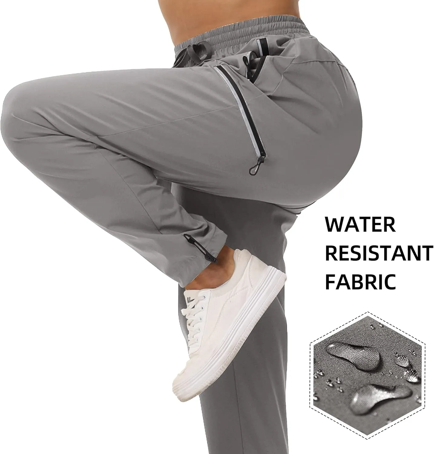 Cakulo Women's Hiking Pants Lightweight Water Resistant Golf Cargo Pants 2025 Summer Travel Trekking Fishing Pants Pockets