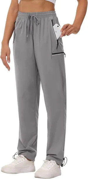 Cakulo Women's Hiking Pants Lightweight Water Resistant Golf Cargo Pants 2025 Summer Travel Trekking Fishing Pants Pockets