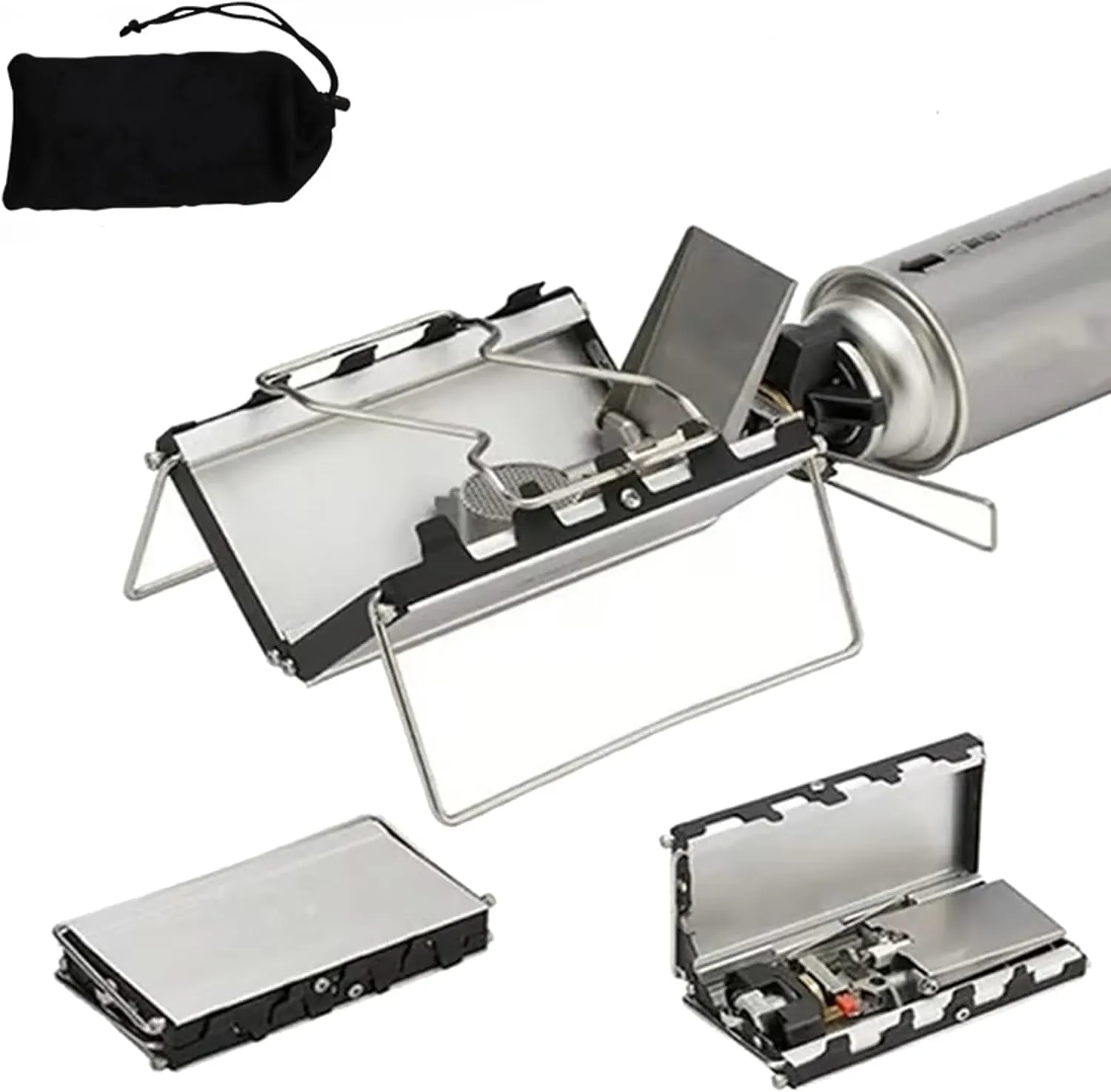 Camping Folding Stove, 2800W Portable Card Stove with Carrying Bag for BBQ, Tailgating, Camping (#A)