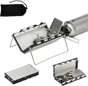 Camping Folding Stove, 2800W Portable Card Stove with Carrying Bag for BBQ, Tailgating, Camping (#A)