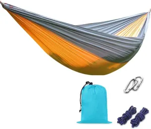 Camping Hammock 210T Nylon Breathable Hammock Tent with Tree Straps & Aluminum Alloy Carabiners Travel Hammock Quick Drying for Hiking Backpacking Garden (Color : F, Size : 250x140cm)