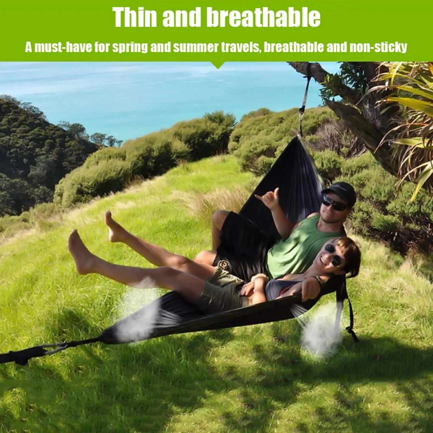 Camping Hammock 210T Nylon Breathable Hammock Tent with Tree Straps & Aluminum Alloy Carabiners Travel Hammock Quick Drying for Hiking Backpacking Garden (Color : F, Size : 250x140cm)