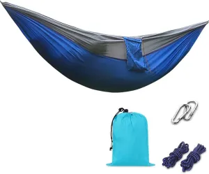 Camping Hammock 210T Nylon Breathable Hammock Tent with Tree Straps & Aluminum Alloy Carabiners Travel Hammock Quick Drying for Hiking Backpacking Garden (Color : G, Size : 250x140cm)