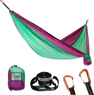 Camping Hammocks | Single Double and Bunk Bed Backpacking Hammock | Featherlite Outdoorsman Survival | hammok hamick hamock | (Lady Liberty, Single)