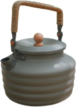 Camping Kettle 1.3L Camping Kettle Camp Tea Coffee Pot Outdoor Hiking Kettle Pot, Aluminum Camping Kettle, Compact Tea Kettle for Stove Top, Outdoor, Hiking, Camping, Picnic and Traveling Camping Kett