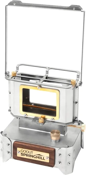Camping Oil Lantern Emergency Oil Lamp with Handle for Outdoor Lighting Warming Portable Stove for Cooking Silver