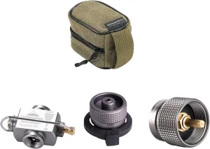 Camping Propane Butane Gas Refill Adapter Z11/Z15/Z22 with Little Canvas Storage Bag