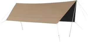Camping Sun Shade UV Waterproof PU18000 Outdoor Tarp Large Space 17㎡ Shelter Black Coating Canopy Awning(Brown-L)