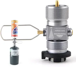Campingmoon Gas Canister Refill Adapter, Portable Outdoor Gas Saver Lindal Valve Canister Shifter, Camping Canister Vent Valve, Z15