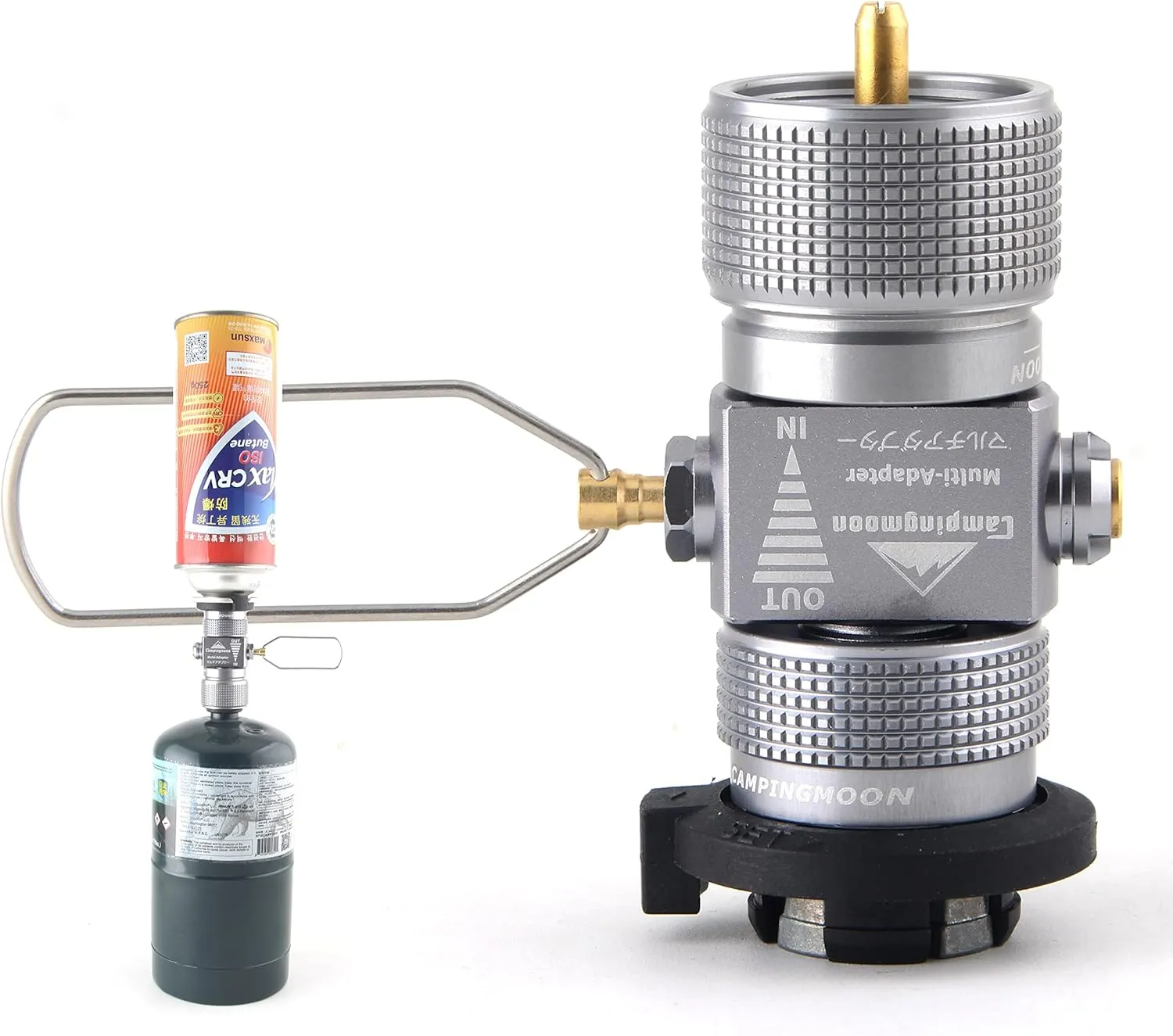 Campingmoon Gas Canister Refill Adapter, Portable Outdoor Gas Saver Lindal Valve Canister Shifter, Camping Canister Vent Valve, Z15