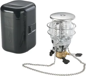 CAMPINGMOON Mini Gas Camping Lantern with Hanging Chain & Hard Case – 80W Equivalent Brightness, Adjustable Dial, Outdoor Portable Butane Lamp for Hiking, Backpacking, Emergency, Tent Lighting T-4