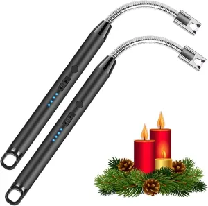 Candle Lighter Long USB Rechargeable Lighter,Electric Arc Lighter Flexible Flameless for Candles,Camping,Grill,Stove,BBQ