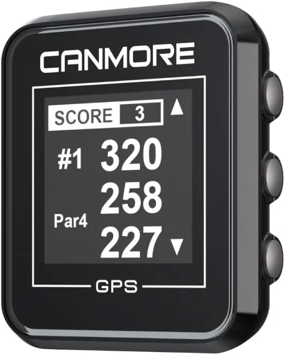 CANMORE H300 Handheld GPS Golf Device, Shot Distance Yardage Measuring, 41,000  Free Worldwide Preloaded Courses, Golf Accessory for Golfers, Powerful Magnetic Clip for Golf Cart, Black