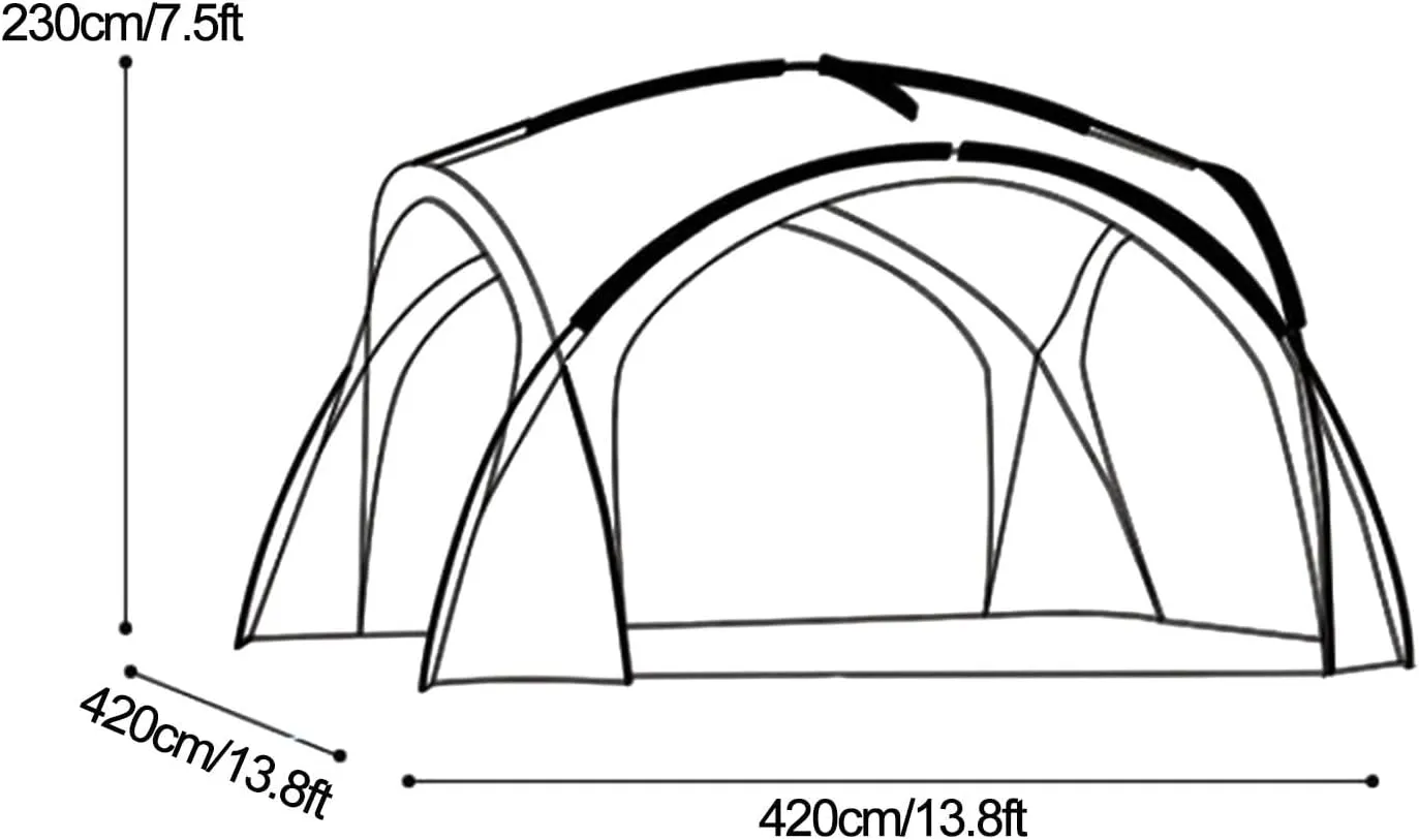 Canopy Sun Shelter, Portable Waterproof Shade Folding Canopy with Carry Bag，Camping Gear for Patio, Backyard, Deck & Outdoor Activities (Color : A)