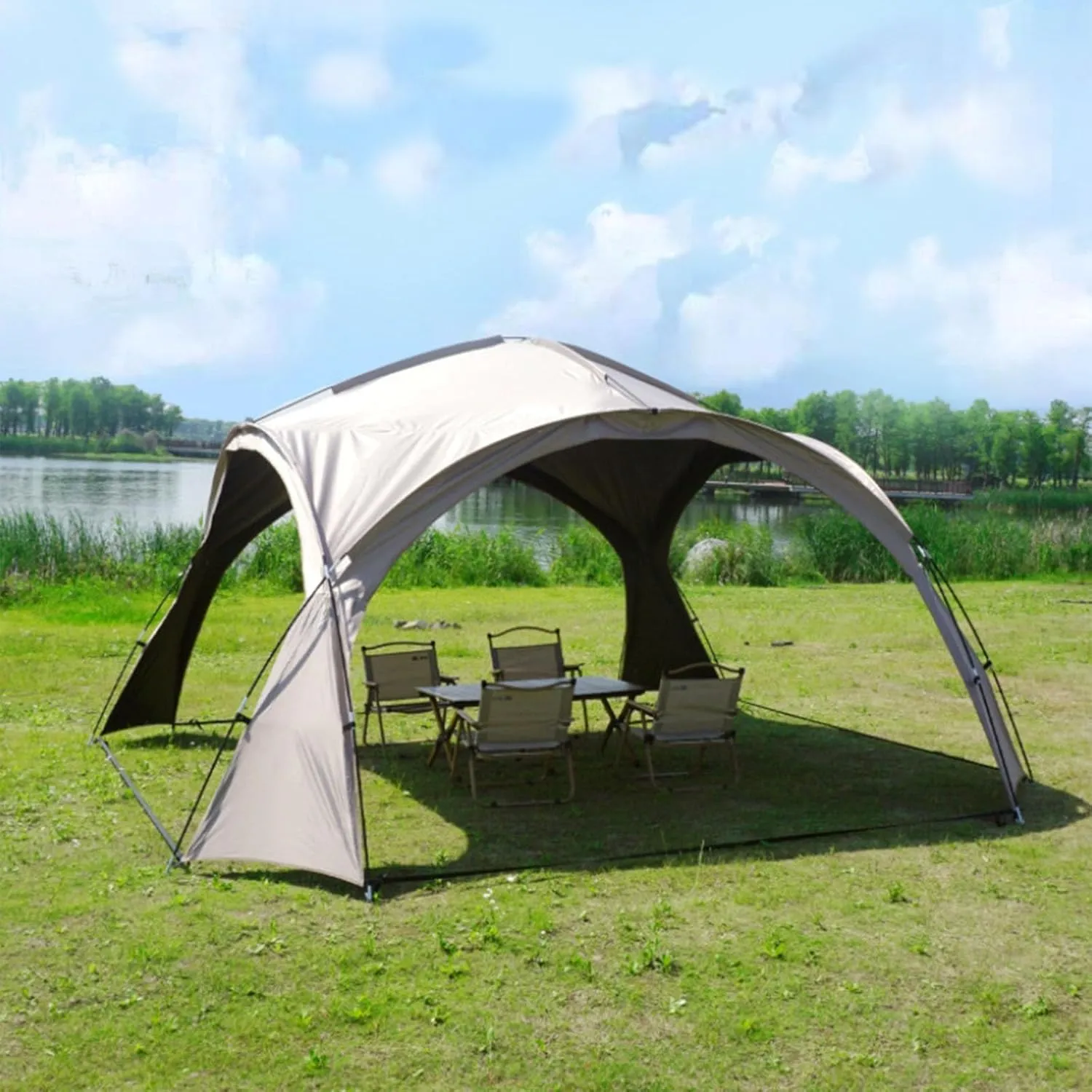 Canopy Sun Shelter, Portable Waterproof Shade Folding Canopy with Carry Bag，Camping Gear for Patio, Backyard, Deck & Outdoor Activities (Color : A)
