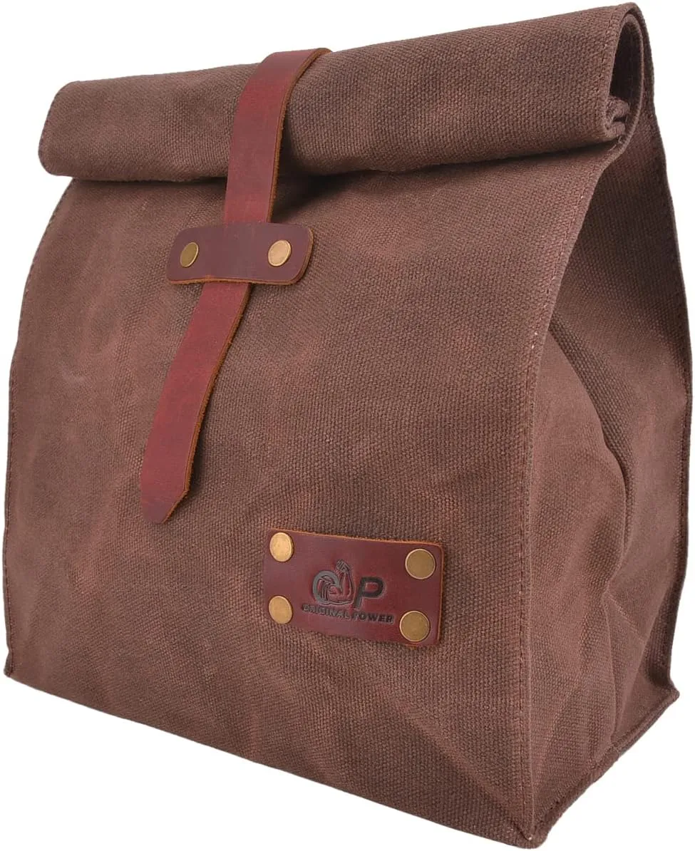 Canvas Camping Storage Multi-Purpose Bag Water Resistant for Travel Camping Hiking Camping Storage (Coffee (NO WAIST BELT))