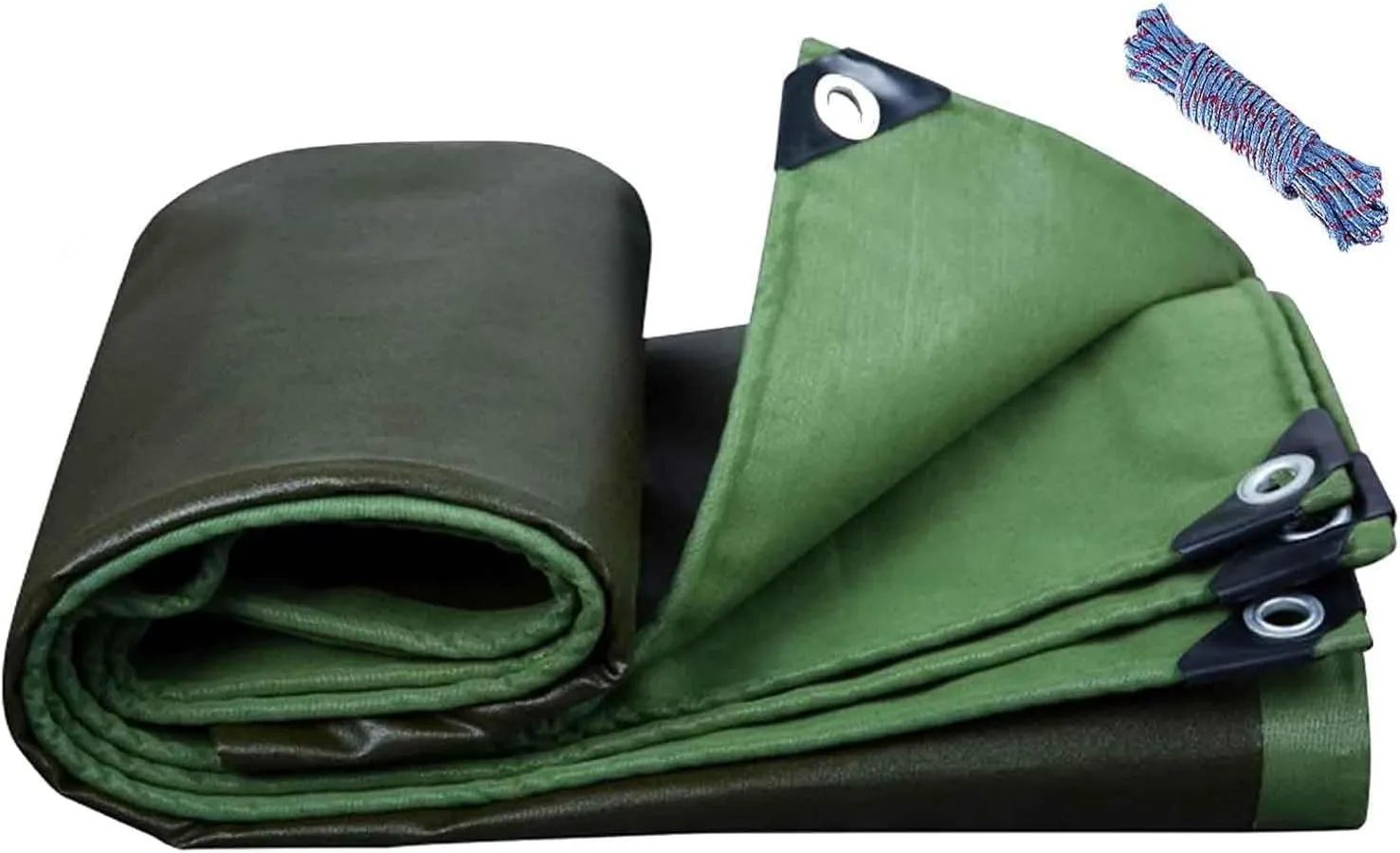 Canvas Tarp, Heavy Duty Waterproof Tarps, Canvas Tarp with Rustproof Grommets, Outdoor Waterproof Tarpaulin, for Camping, Tent Shelter, Boat, Car,Boat, 1.2x1.2m