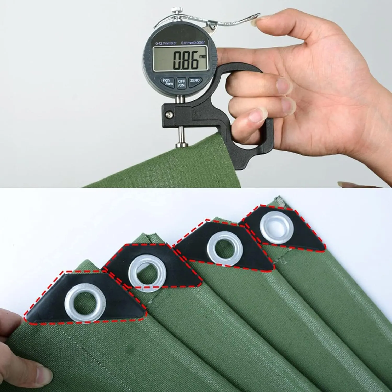 Canvas Tarp, Heavy Duty Waterproof Tarps, Canvas Tarp with Rustproof Grommets, Outdoor Waterproof Tarpaulin, for Camping, Tent Shelter, Boat, Car,Boat, 1.2x1.2m