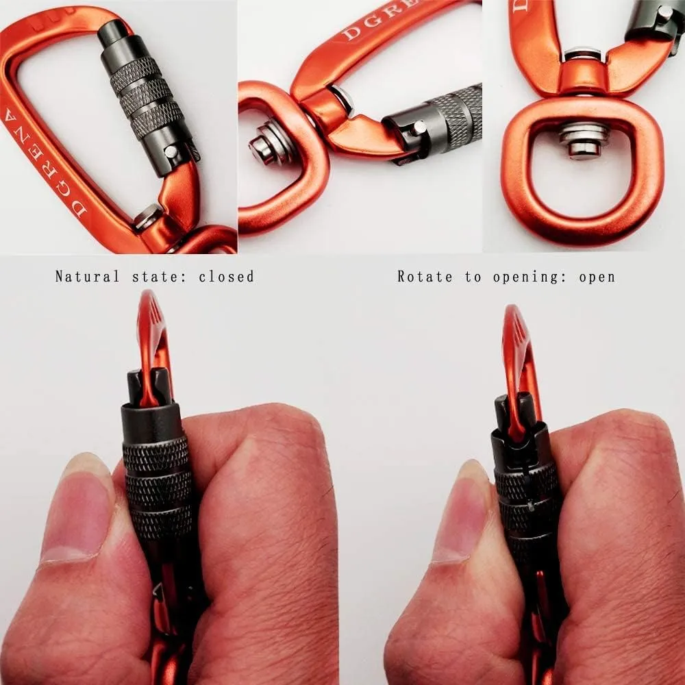 Carabiner, Keychain, Spring Buckle，Made of high Hardness Aluminum which is Suitable for hammocks, Home Tools, Camping, Hiking, utilities, and etc.