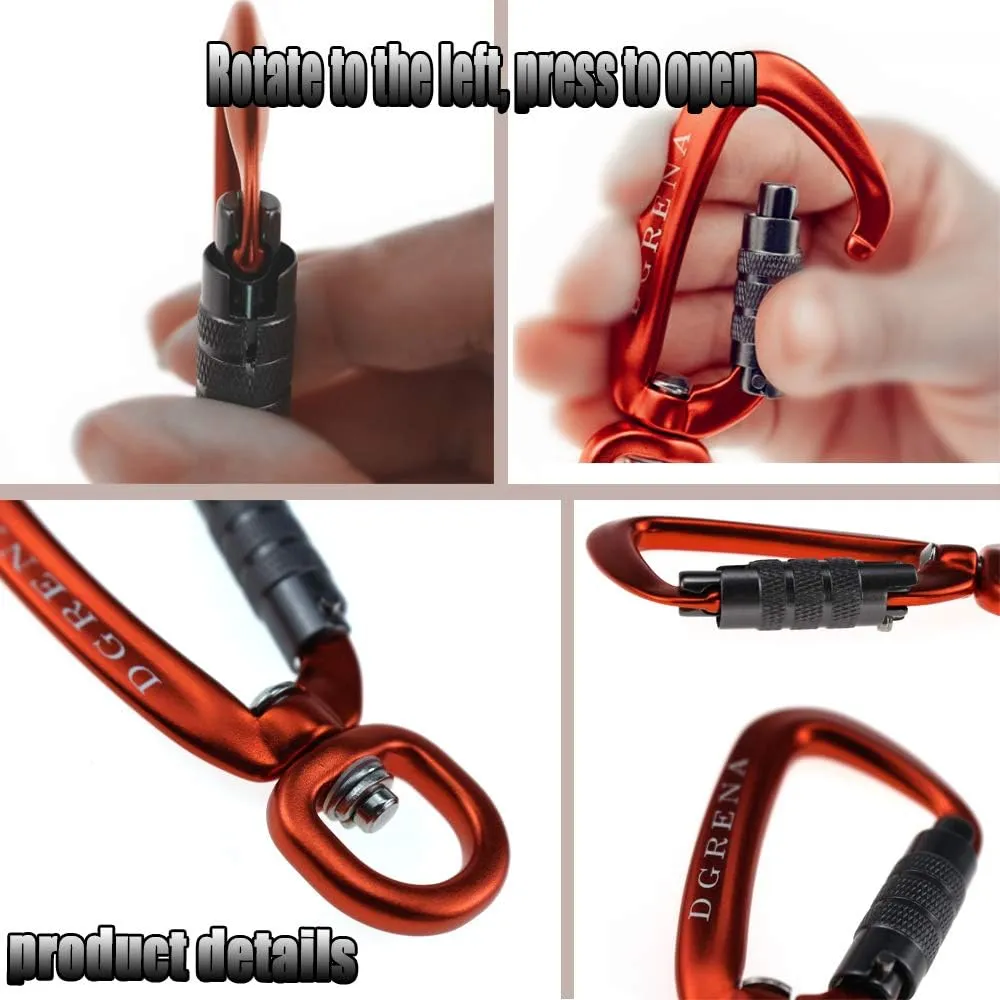 Carabiner, Keychain, Spring Buckle，Made of high Hardness Aluminum which is Suitable for hammocks, Home Tools, Camping, Hiking, utilities, and etc.