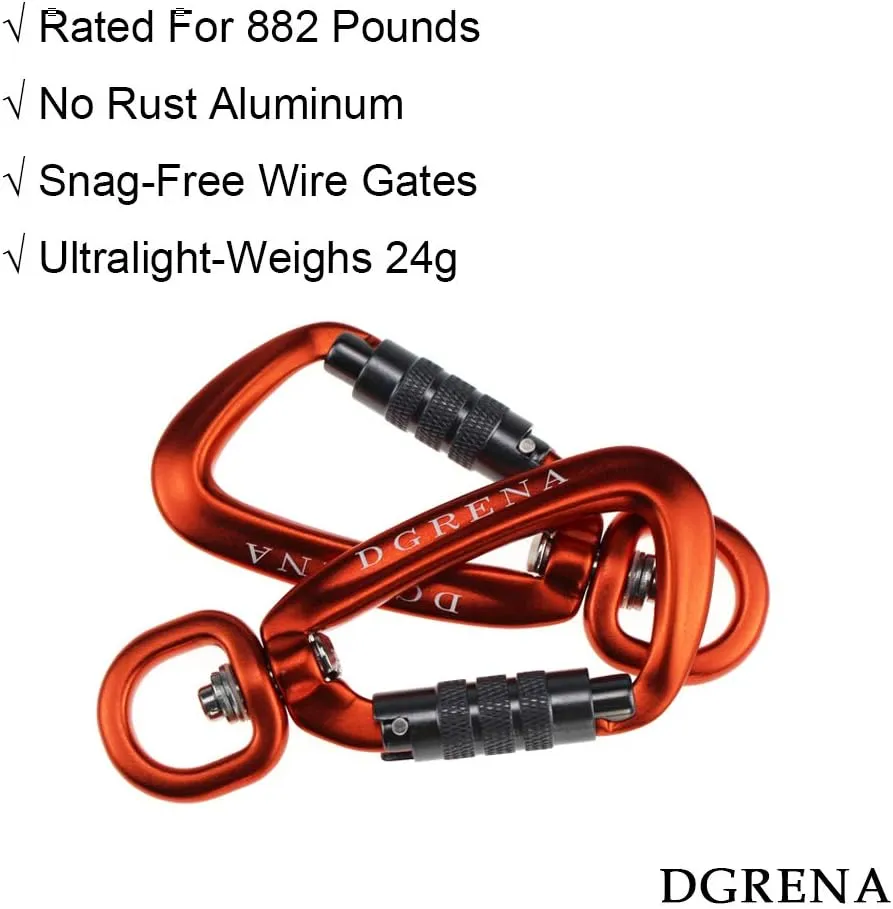 Carabiner, Keychain, Spring Buckle，Made of high Hardness Aluminum which is Suitable for hammocks, Home Tools, Camping, Hiking, utilities, and etc.
