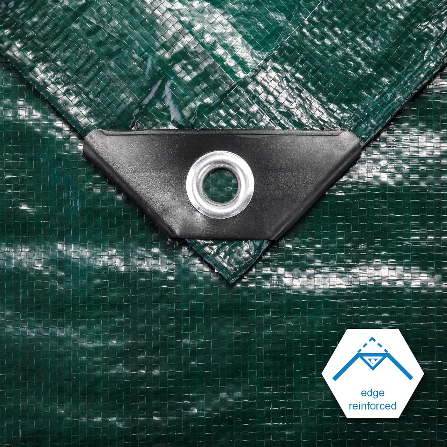 CARTMAN Finished Size 30x30 Feet Waterproof Green Tarp 8 Mil Thick, Multipurpose Protective Cover for Emergency Rain Shelter Camping Tarpaulin