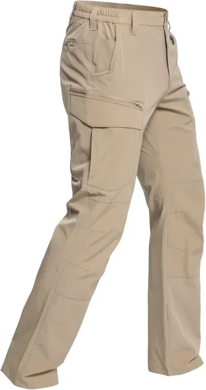 CARWORNIC Men's Quick Dry Tactical Hiking Pants Flex Water Resistant Lightweight Outdoor Fishing Cargo Work Pants 9 Pockets