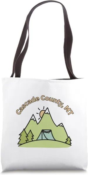 Cascade County MT Mountains Hiking Climbing Camping Outdoors Tote Bag