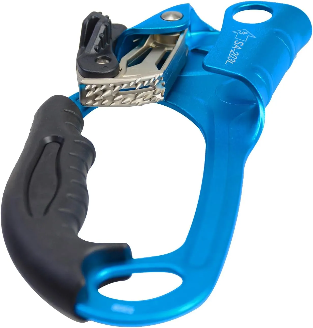 CE Hand Ascender,140kgs Rappelling Gear Equipment with Ergonomic Rubber Handle for Rock Climbing Tree Arborist, Climbing Rescue Caving, Mountaineering, 8~13MM Rope, 4kN,Right/Left Hand