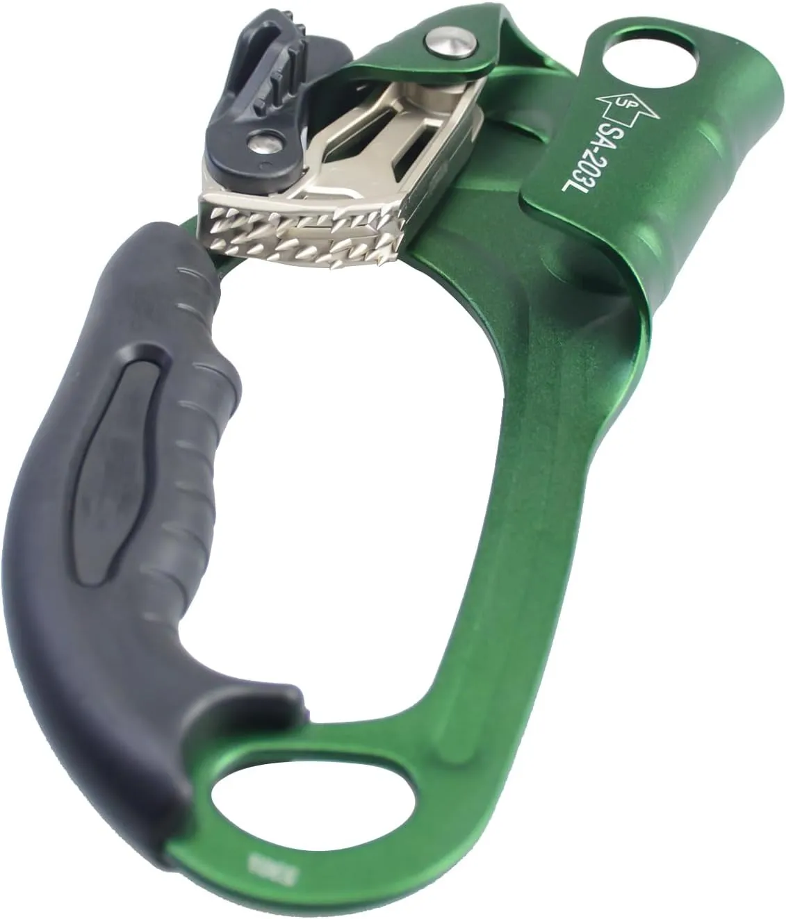 CE Hand Ascender,140kgs Rappelling Gear Equipment with Ergonomic Rubber Handle for Rock Climbing Tree Arborist, Climbing Rescue Caving, Mountaineering, 8~13MM Rope, 4kN,Right/Left Hand
