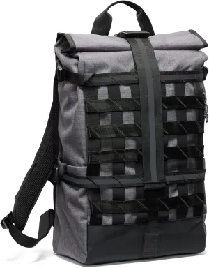 Chrome Industries Barrage 22L Castlerock Twill Roll-Top Backpack – Water Resistant Bag for Work, School, Travel – Features Cargo Net & Laptop Pocket