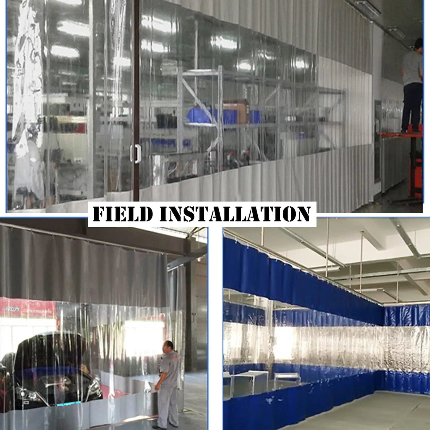 Clear Tarps in Multiple Sizes Waterproof Tarpaulin 100% UV & Weather Resistant Vinyl Coated PVC Tarps Perfect for Curtains(2.8x1.8m)