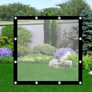 Clear Tarps，0.12mm Waterproof Tarpaulin - 100% UV & Weather Resistant Vinyl Coated PE Tarps - Perfect for Curtains(4x8m)