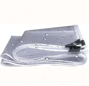 Clear Waterproof Tarp Heavy Duty 3.6x6.6ft, Tarps Clear Heavy Duty Waterproof, Transparent Tarpaulin, Outdoor Cover with Grommets for Patio, Garden & Plants