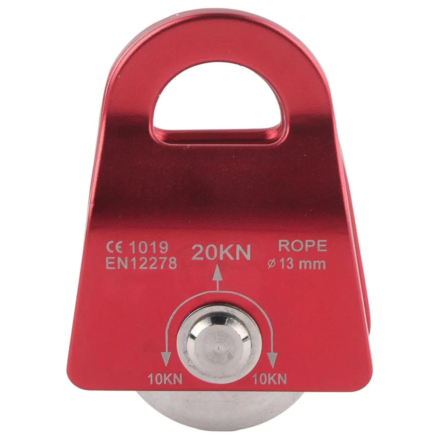 Climbing Pulley,Side Swing Pulley,Downhill Pulley,Premium Aviation Aluminum Side Swing Pulley - Ideal for Rock Climbing, Mountaineering, and Outdoor Exploring, Red