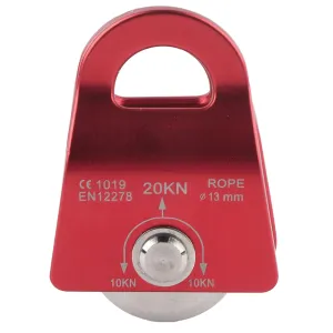 Climbing Pulley,Side Swing Pulley,Downhill Pulley,Premium Aviation Aluminum Side Swing Pulley - Ideal for Rock Climbing, Mountaineering, and Outdoor Exploring, Red